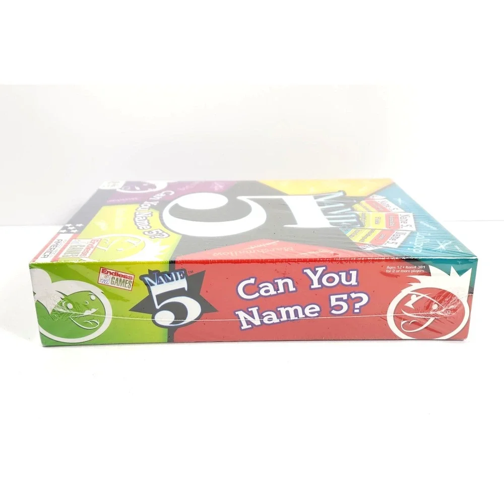 Name 5 Card Game? Party Pack 2 or More Player Teams Card Board Party Game Sealed